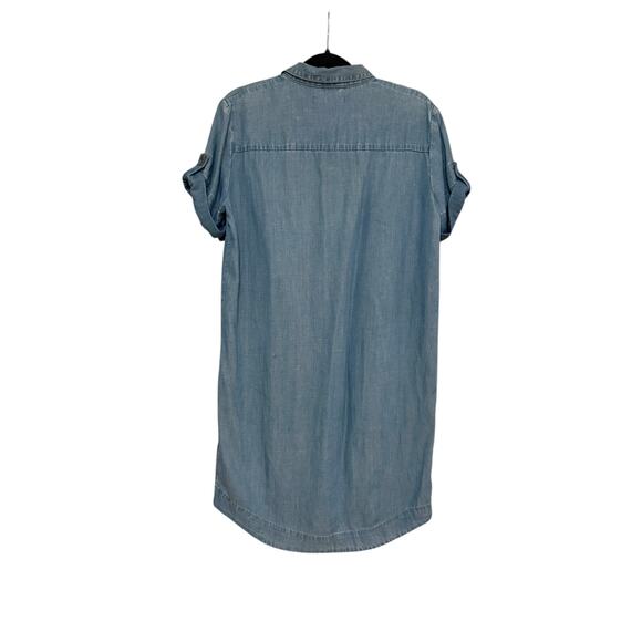 ALLSAINTS Women's Calla Bay Chambray Calla Bay Linen Blend Shirt Dress Beach 4 - Picture 15 of 16